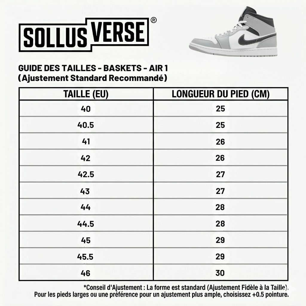 Baskets Air 1 Mid pour Homme Gris Fumé Clair