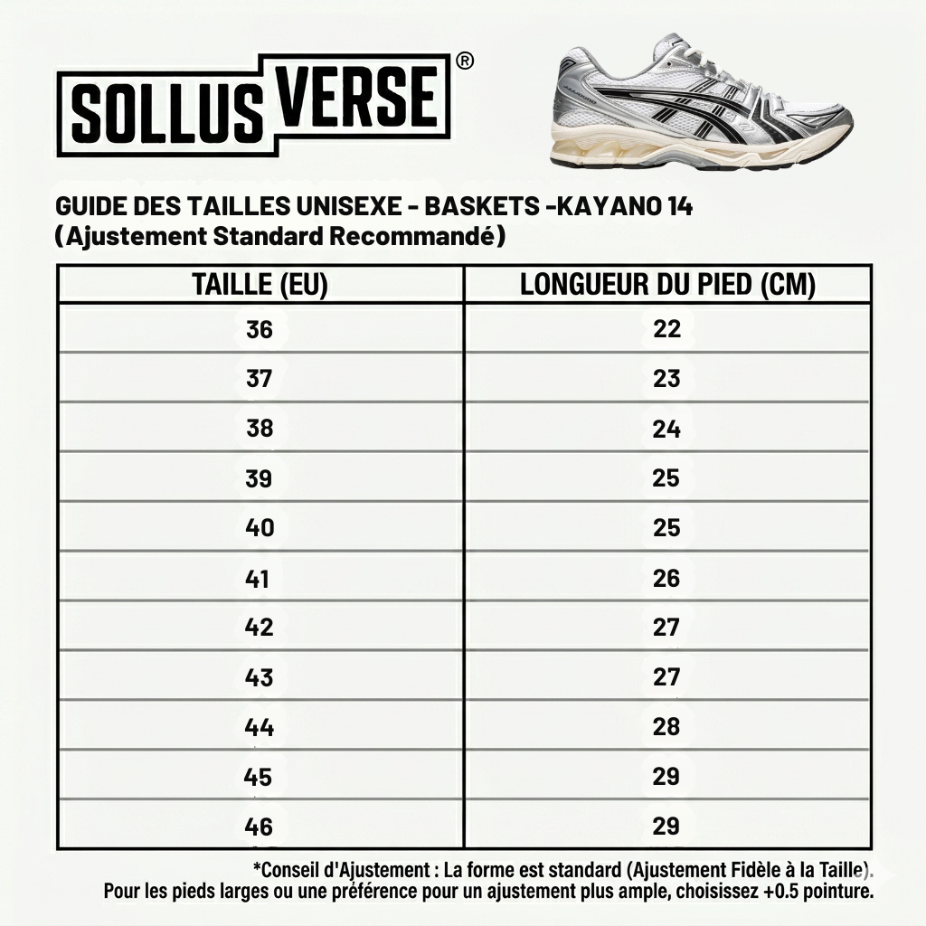 Baskets Unisexe Kayano 14 Argentées et Blanches