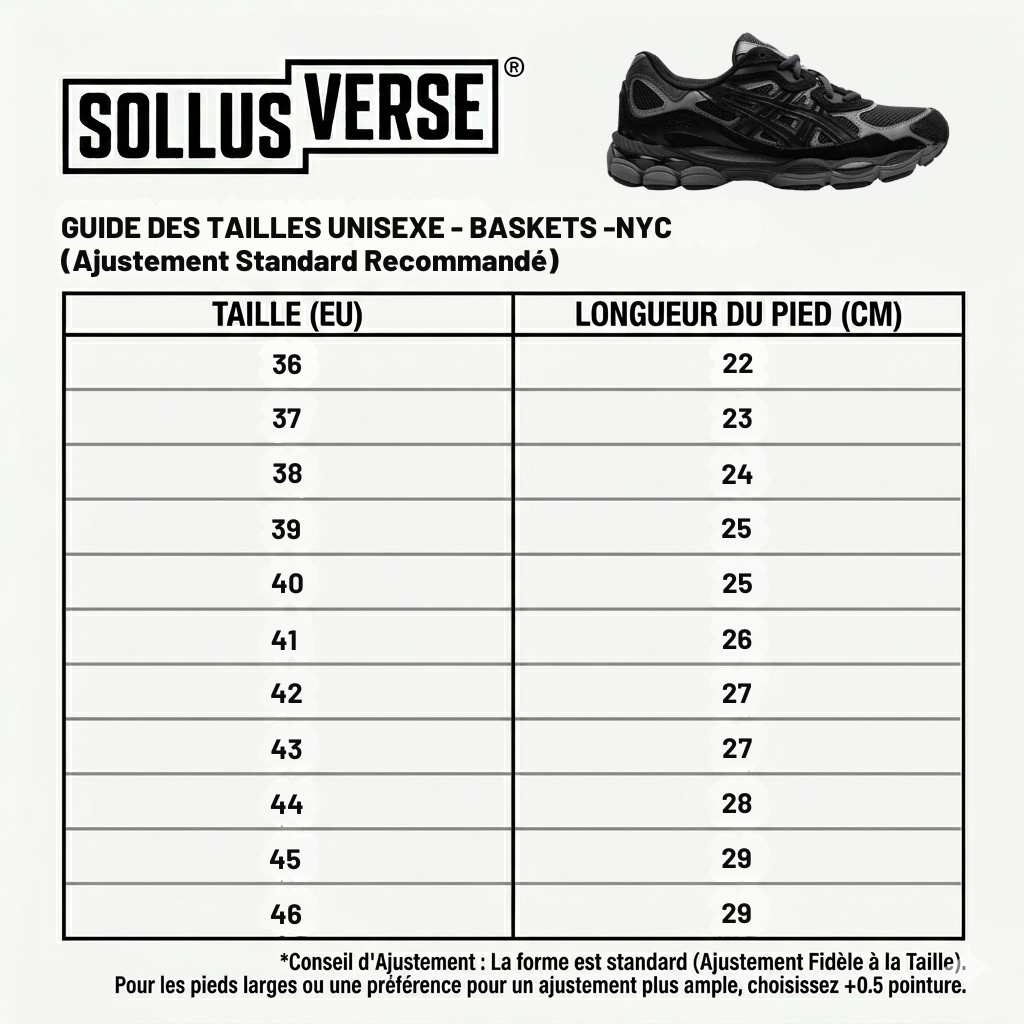 Baskets Unisexe NYC Noir et Gris Graphite