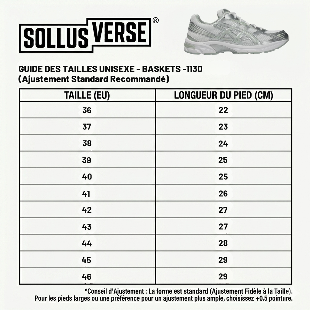 Baskets Unisexes 1130 Blanc Mercure Argent