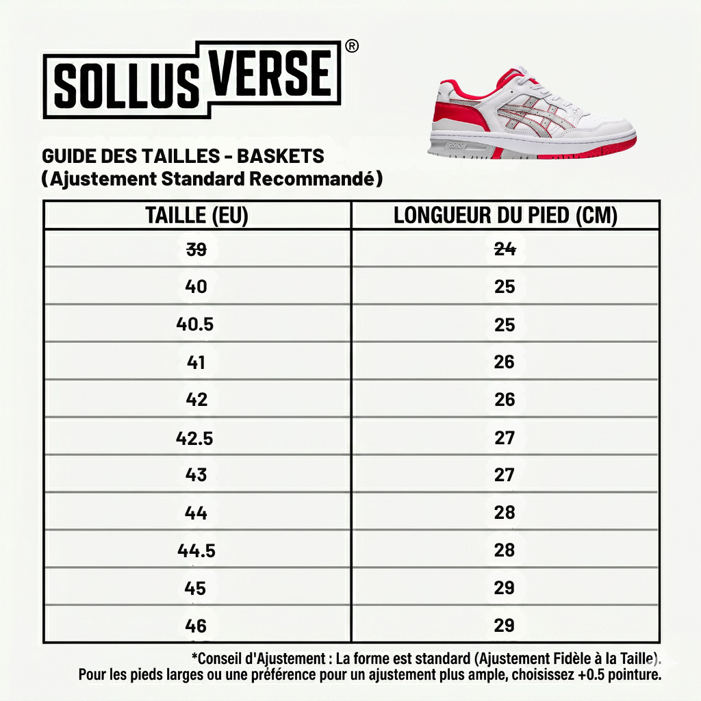 Basket EX89 White Classic Red Homme