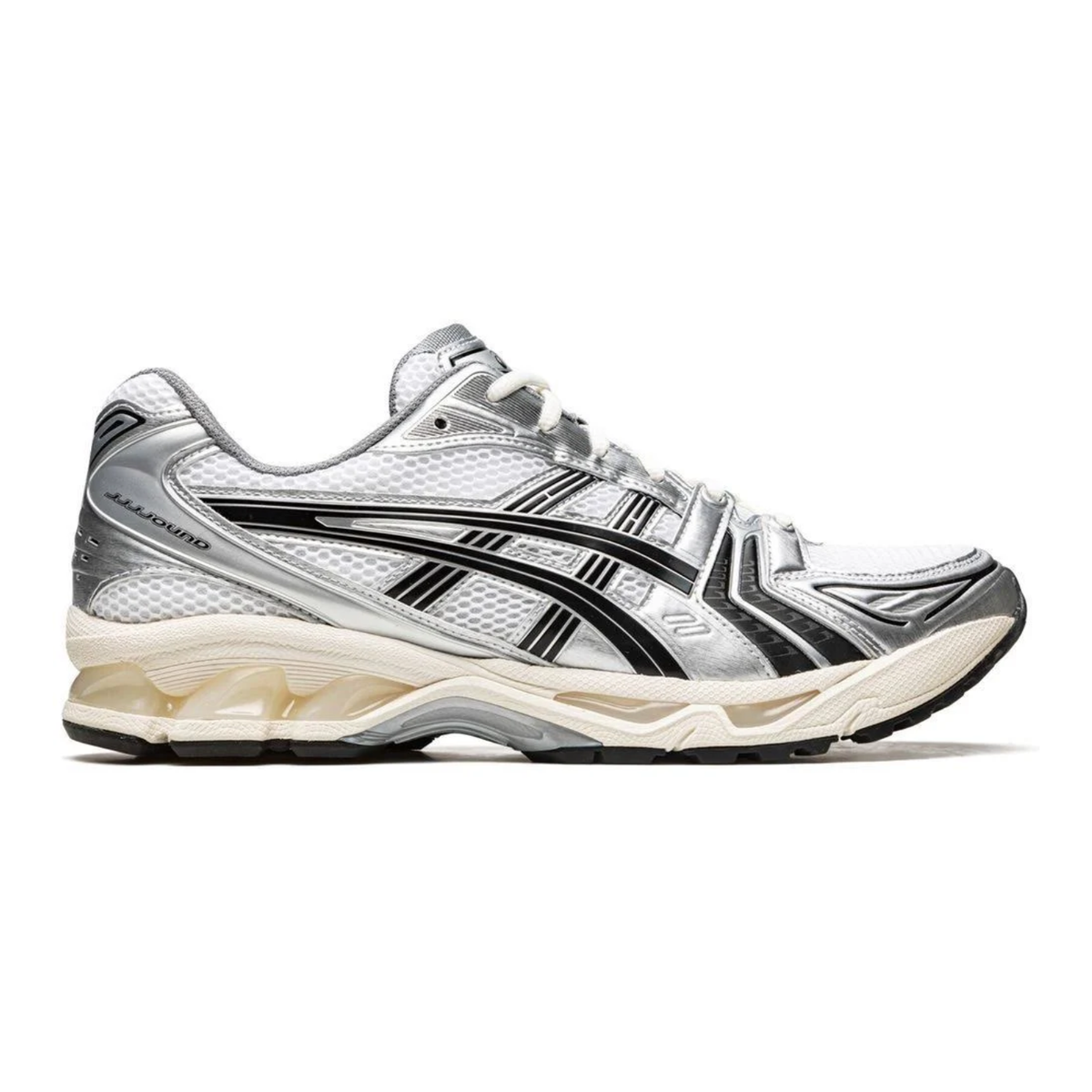 Baskets Unisexe Kayano 14 Argentées et Blanches