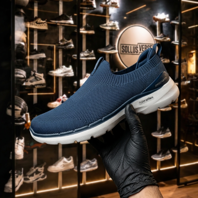 Chaussure Slip-On GO WALK 6 Navy Femme