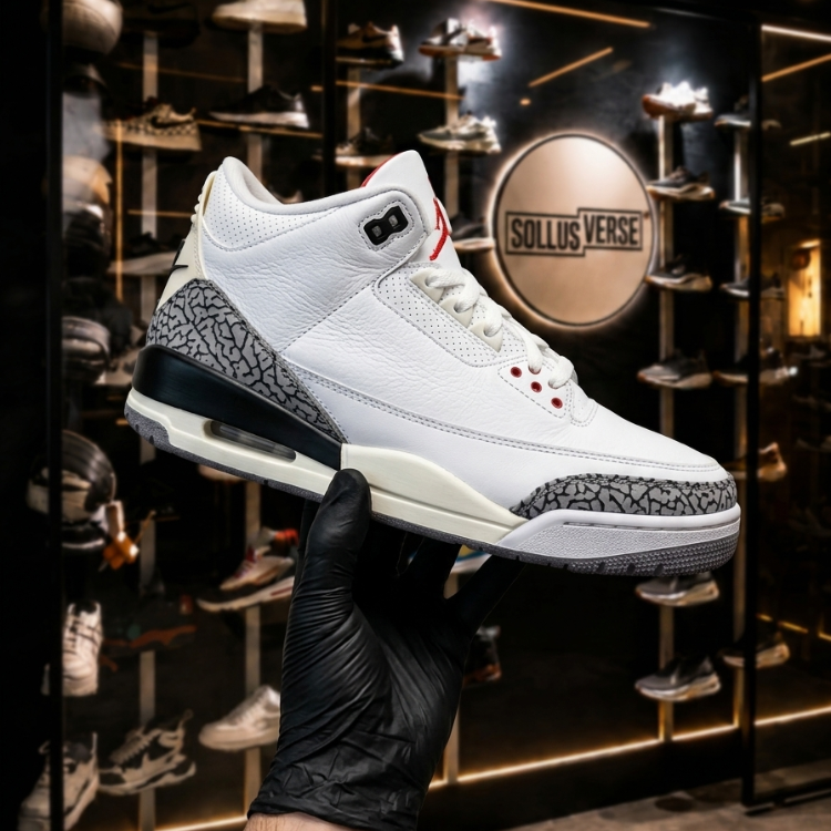 Baskets Air 3 Retro White Cement pour Homme