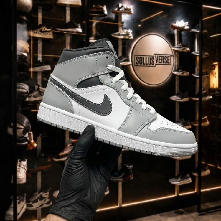 Baskets Air 1 Mid pour Homme Gris Fumé Clair