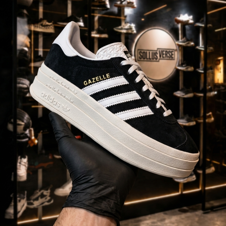 Basket Gazelle Bold Core Black Femme