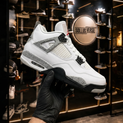 Baskets Air 4 Retro Military Noires pour Homme