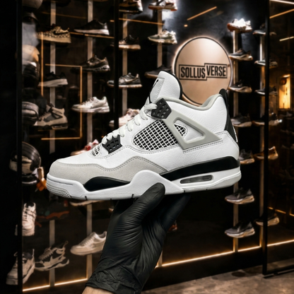 Baskets Air Jordan 4 Retro Military noires pour hommes