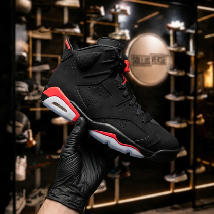 Baskets Air 6 Retro noires infrarouges pour homme