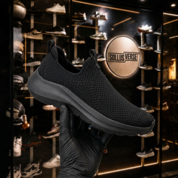 Baskets Slip-on pour Homme Triple Noir