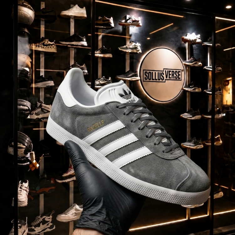 Basket Gazelle Solid Grey Unisexe
