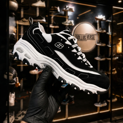 Basket D'Lites Black White Femme