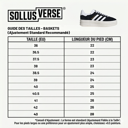 Basket Gazelle Bold Core Black Femme