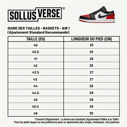 Baskets Air 1 Low Bred Toe pour Homme