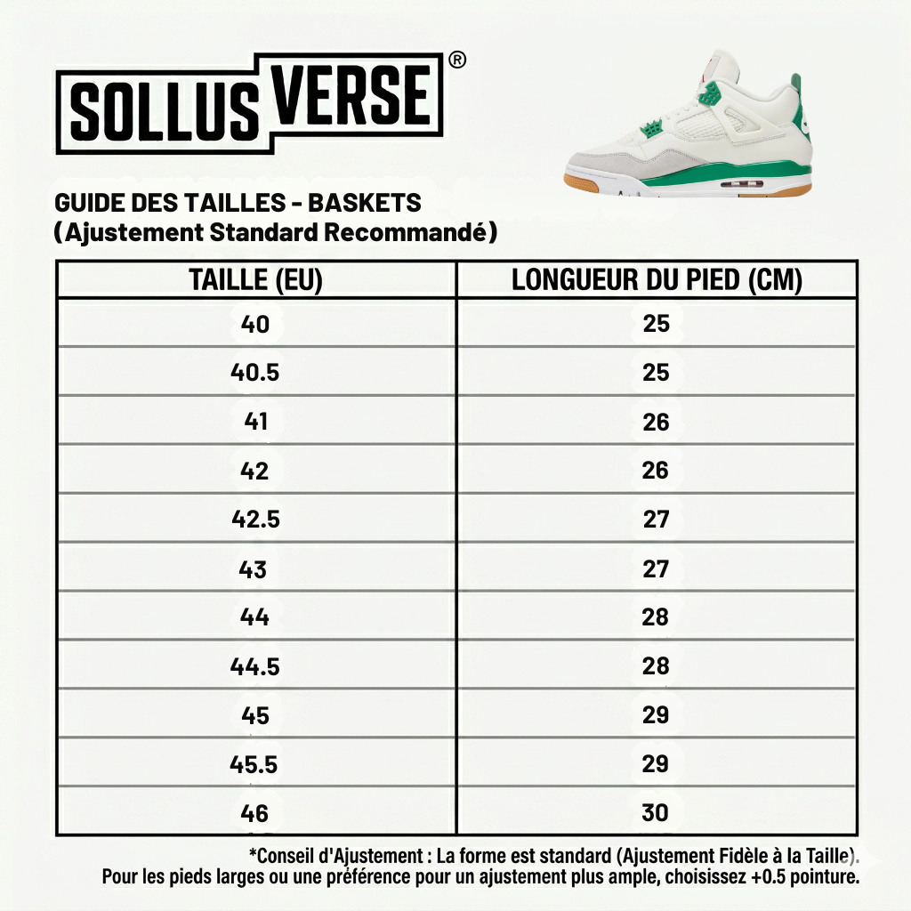 Baskets SB x Air 4 Retro vert pin pour homme