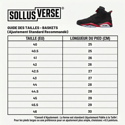 Baskets Air 6 Retro noires infrarouges pour homme