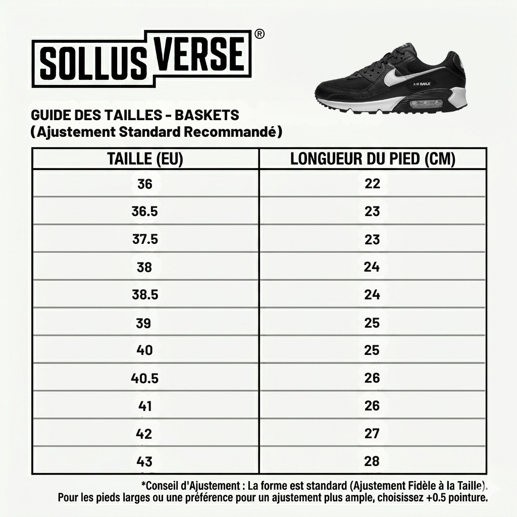 Baskets Air Max 90 noires et blanches pour femmes