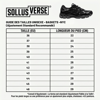 Baskets Unisexe NYC Noir et Gris Graphite