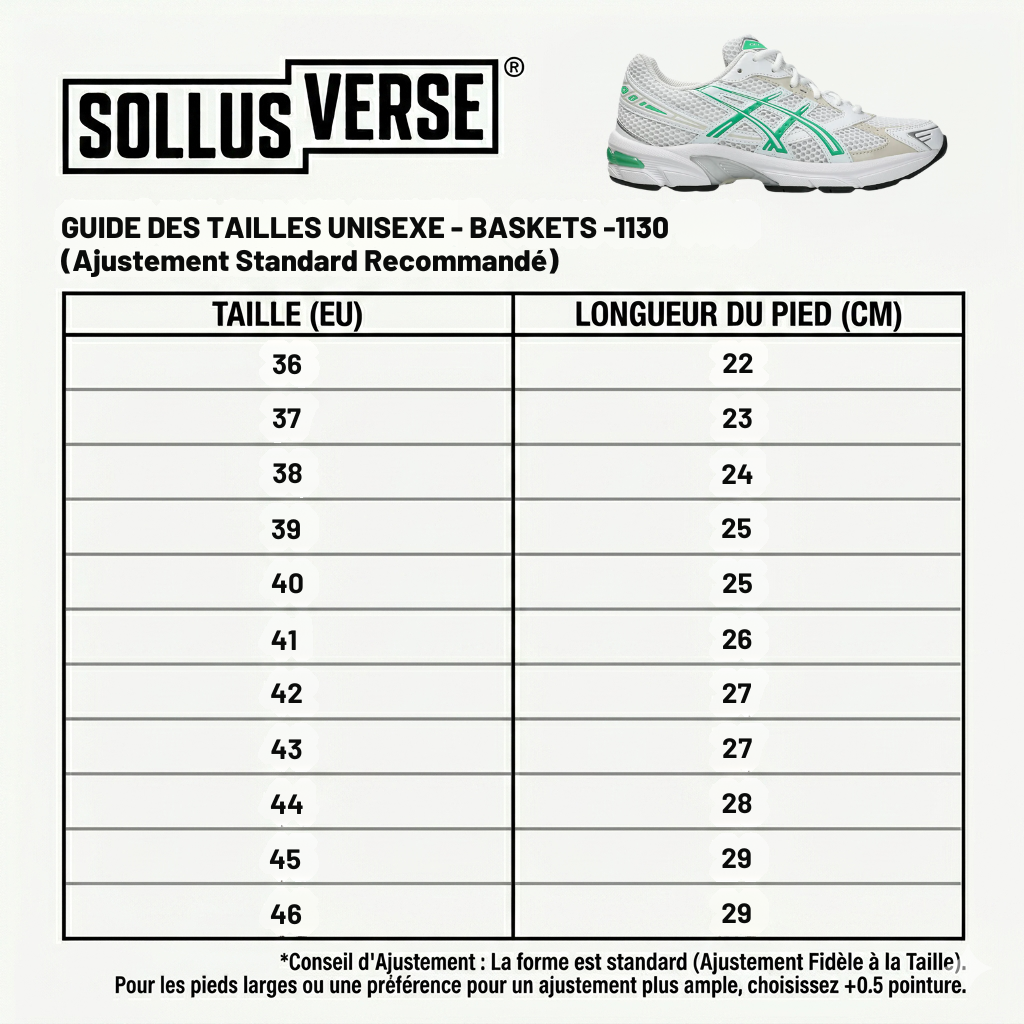 Baskets Unisexes 1130 Blanc Vert Malachite