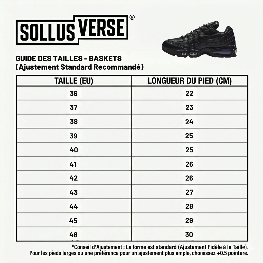 Baskets Air Max 95 Unisexes en Cuir Triple Noir