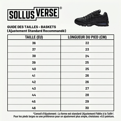 Baskets Air Max 95 Unisexes en Cuir Triple Noir